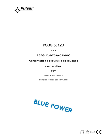 Mode d'emploi | Pulsar PSBS5012D - v1.1 Manuel utilisateur | Fixfr