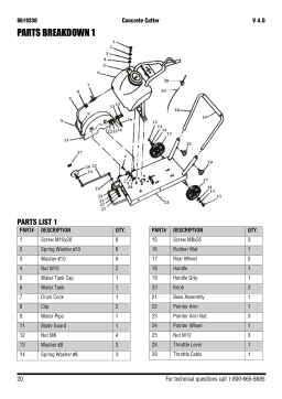 Power Fist 8619330 Concrete Cutter Manuel utilisateur