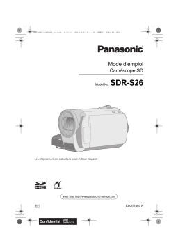 Panasonic SDR S26 Mode d'emploi