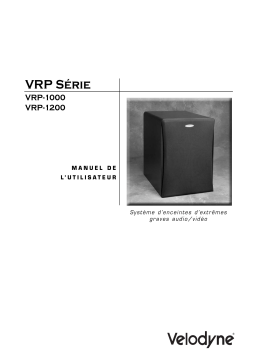 Velodyne VRP-1200 Manuel utilisateur