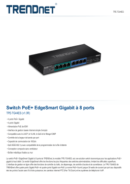 Trendnet TPE-TG44ES 8-Port Gigabit EdgeSmart PoE+ Switch Fiche technique