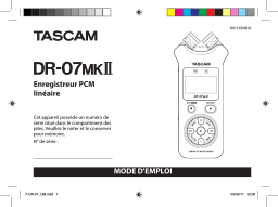 Tascam DR 07 MKII Mode d'emploi