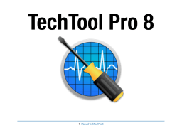 Micromat TechTool Pro 8 Manuel utilisateur