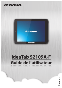 Lenovo IdeaTab S2109A-F Manuel utilisateur