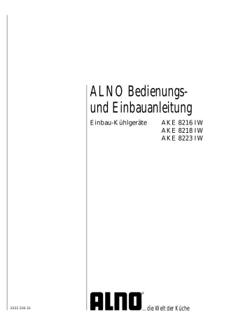 Manuel du propriétaire | Alno AKE8216IW Manuel utilisateur | Fixfr