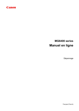 Canon MG6450 Manuel utilisateur