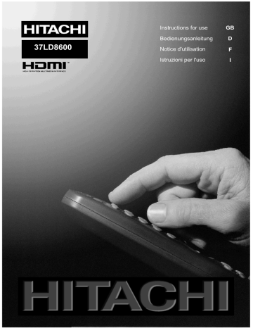 Manuel du propriétaire | Hitachi 37LD8600 Manuel utilisateur | Fixfr