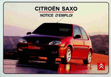 CITROEN Saxo Manuel du propriétaire | Fixfr