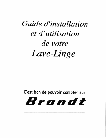 LA1100 | LA9000T | Manuel du propriétaire | Brandt 901CA Manuel utilisateur | Fixfr