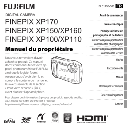 Fujifilm FinePix XP170 Manuel utilisateur
