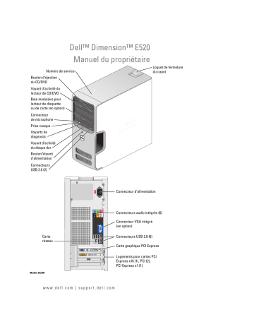 Manuel du propriétaire | Dell Dimension E520 Manuel utilisateur | Fixfr