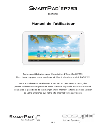 Manuel du propriétaire | Easypix SmartPad EP753 Manuel utilisateur | Fixfr