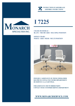 Monarch Specialties I 7225 OFFICE CHAIR Manuel utilisateur