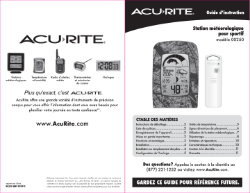 AcuRite Weather Station Manuel utilisateur | Fixfr