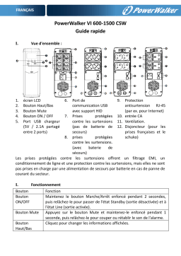 PowerWalker VI 1000 CSW IEC UK Guide de démarrage rapide