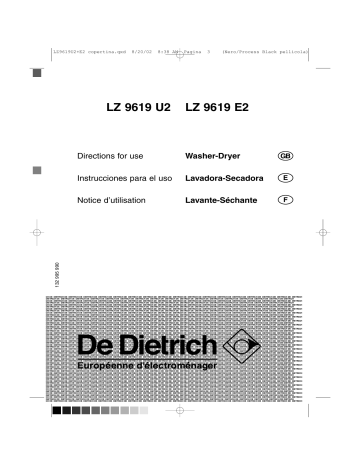 Manuel du propriétaire | De Dietrich LZ9619U2 Manuel utilisateur | Fixfr