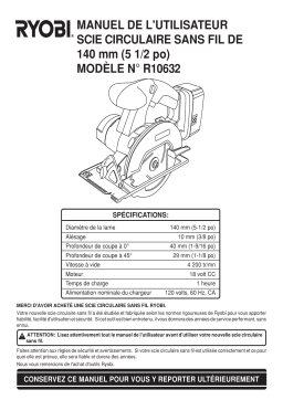 Ryobi R10632 Manuel utilisateur