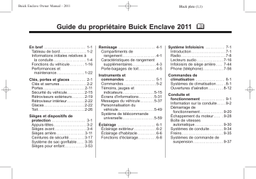 Buick Enclave Manuel du propriétaire | Fixfr