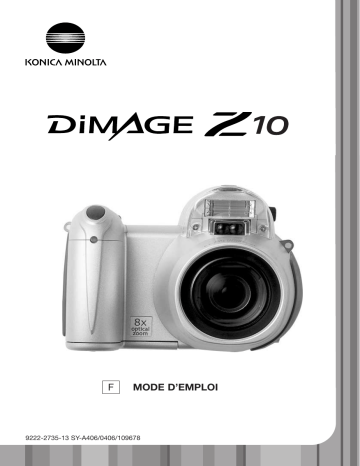 KONICA Dimage Z10 Mode d'emploi | Fixfr