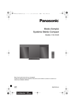 Panasonic SC-HC28EF Manuel utilisateur