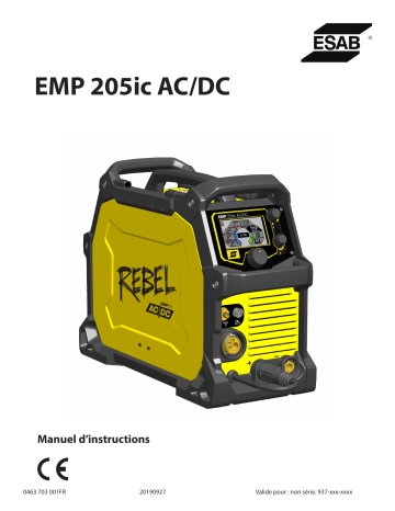 ESAB ESAB EMP 205ic AC/DC Manuel utilisateur | Fixfr
