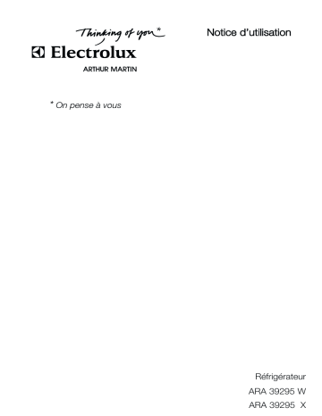 Manuel du propriétaire | ARTHUR MARTIN ARA39295X Manuel utilisateur | Fixfr