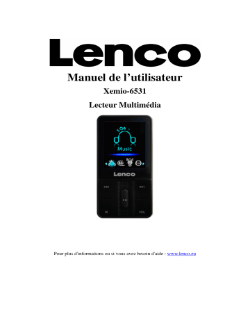 Manuel du propriétaire | Lenco XEMIO-6531 Manuel utilisateur | Fixfr