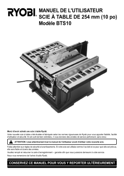 Ryobi BTS10 Manuel utilisateur