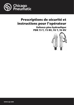 Chicago Pneumatic PDR 75T, 75RV, 95T, 95RV Manuel utilisateur