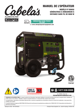 Champion Power Equipment 100650 Manuel utilisateur