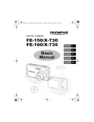 X735 | X730 | FE150 | Olympus FE160 Manuel utilisateur | Fixfr