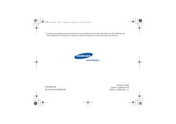 Samsung SGH-Z107V Mode d'emploi | Fixfr