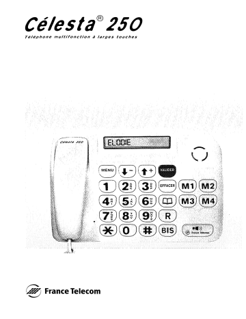 Manuel du propriétaire | FRANCE TELECOM CELESTA 250 Manuel utilisateur | Fixfr