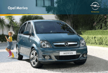 Manuel du propriétaire | Opel Meriva Manuel utilisateur | Fixfr