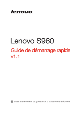 Lenovo Vibe X Manuel utilisateur