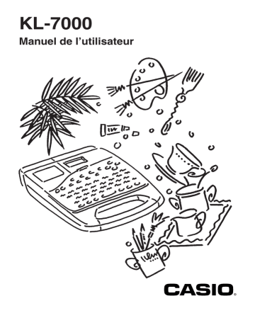 Manual | Casio KL-7000 Manuel utilisateur | Fixfr