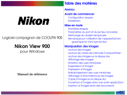 Nikon VIEW 900 Manuel utilisateur