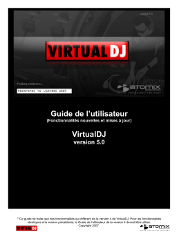 ATOMIX Virtual DJ Manuel utilisateur