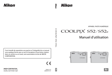 Mode d'emploi | Nikon Coolpix S52c Manuel utilisateur | Fixfr