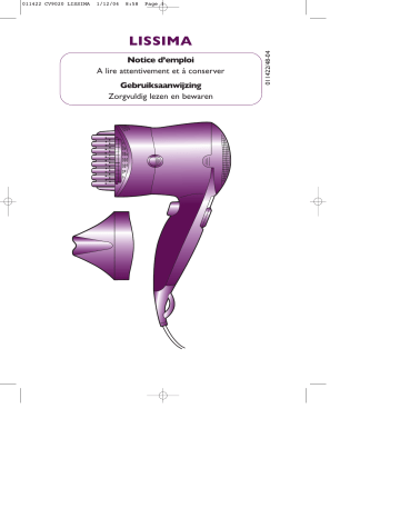 Manuel du propriétaire | CALOR COIFFURE LISSIMA IONIC CV9020 Manuel utilisateur | Fixfr