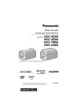 Panasonic hdc sd66 Manuel utilisateur