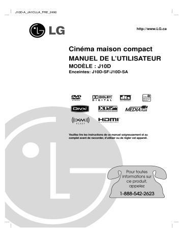 LG J10D-A Manuel du propriétaire | Fixfr