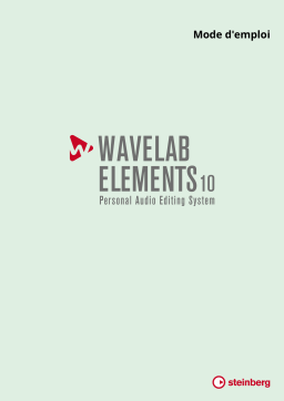 Steinberg Wavelab Elements 10 Mode d'emploi