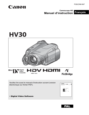 Mode d'emploi | Canon HV30 Manuel utilisateur | Fixfr