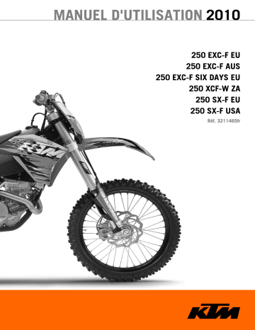 Manuel du propriétaire | KTM 250 SX-F EU Manuel utilisateur | Fixfr