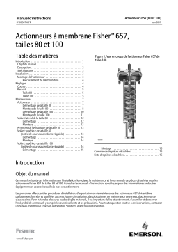 Fisher Actionneurs à membrane 657, tailles 80 et 100 ( 657 Diaphragm Actuators) Size 80 and 100 Manuel du propriétaire