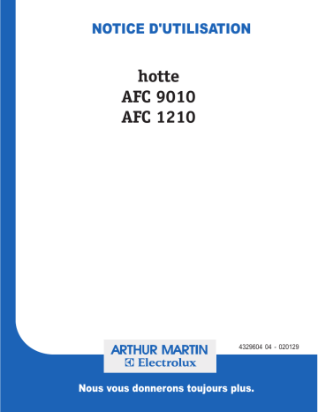 Manuel du propriétaire | ARTHUR MARTIN AFC9010N Manuel utilisateur | Fixfr
