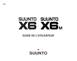 Suunto X6M Manuel utilisateur