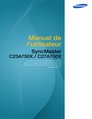 Manuel du propriétaire | Samsung C23A750X Manuel utilisateur | Fixfr