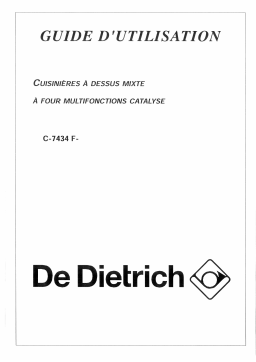 De Dietrich CD7434F1 Manuel utilisateur